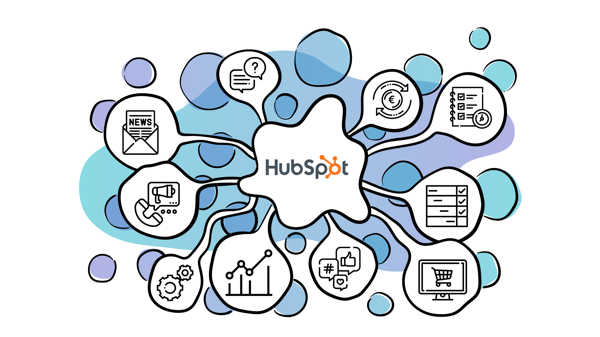afbeelding die illustreert hoe HubSpot alles centraliseert